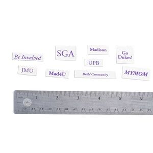 JMU Mini Magnet Set James Madison University 9 Magnets